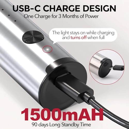 YARRAMATE Rechargeable Milk Frother, 3-Speed Electric Whisk, 2 Heads