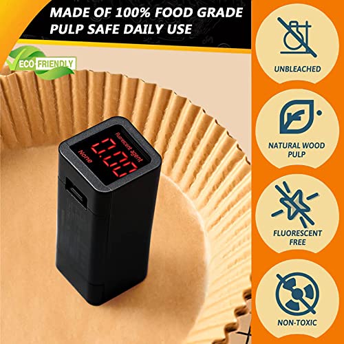 Air Fryer Liners Disposable for Ninja 4QT AF101, Airfryer Liners Round 9.5 Inch Air Fryer Paper Liners Non-stick Air Fryer Parchment Paper Liners Oil Resistant, Waterproof for 4-8Qt Basket - size: Round-9.5inch