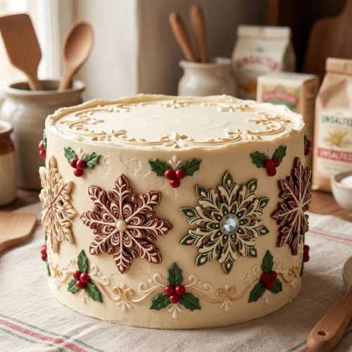 Christmas Snowflake Silicone Mold Winter Snow Fondant Mold - color: Style I