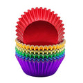 Rainbow 6 Bright Colors Standard Cupcake Liners Muffin Foil Paper Baking Cups, 120-Count - color: Rainbow