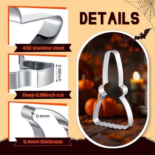 Teenyyou 2 Pcs Extra Large 7.5" Halloween Cookie Cutters, Witch Hat & Broom - style: Witch's Hat and Broom