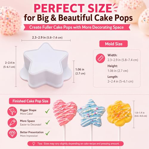 10 Pcs Cake Pop Molds Set with 100 Sticks - style: Classic Style