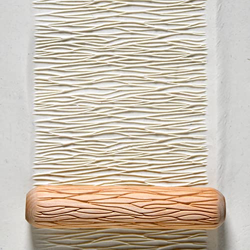 MKM Pottery Tools Wood Big Hand Rollers for Clay (BHR-82 Sedimentary Layers) - color: BHR-82 Sedimentary Layers