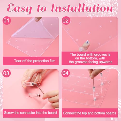 28 Holes Upgrade Cake Pop Stand, Acrylic Lollipop Holder for Display Candy