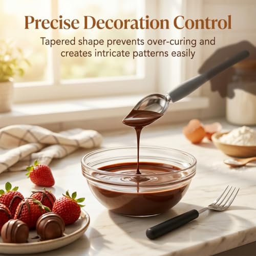 6-piece Set, Chocolate Dipping Tools Set, Candy Dipping Tools, Ideal for Dessert Decorating and Chocolate Coating for Baking Enthusiasts and Professional Chefs - size: 4 Chocolate Dipping Tools+2 Decorating Spoon