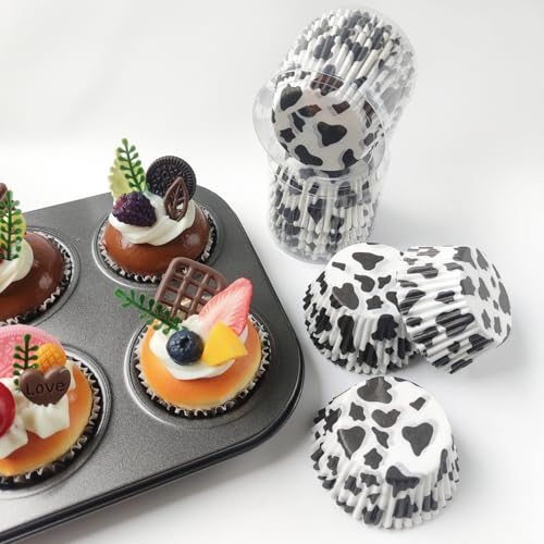 Cupcake Liners Baking Cups 100 Pack Standard Food Grade Paper Muffin Cups - color: Black