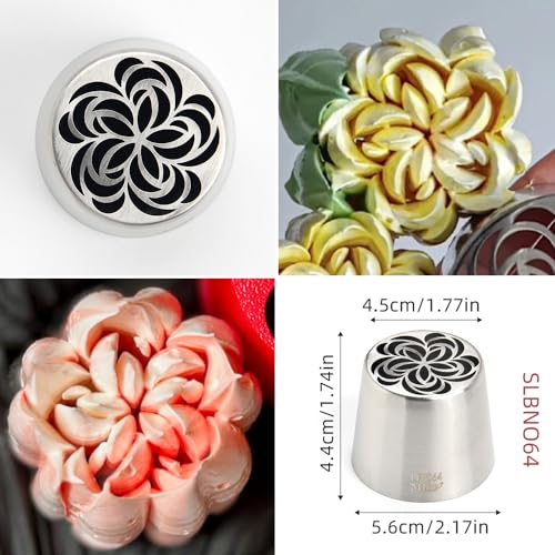 1 Piece Stainless Steel Extra Large Spiral Swirl Flowers Icing Tip