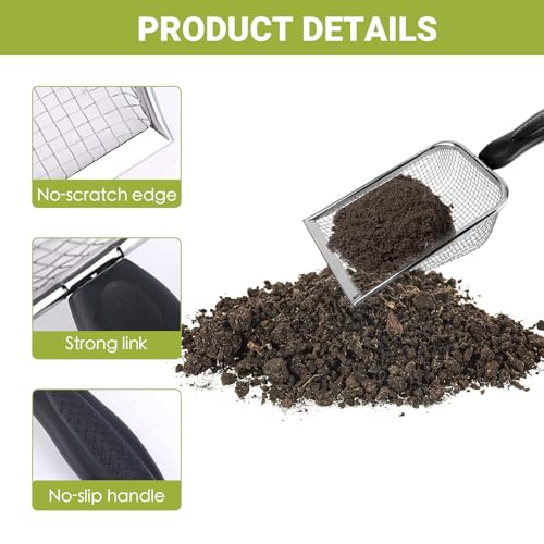 4 Pcs Gardening Soil Sifter with Handle - color: 4 Set