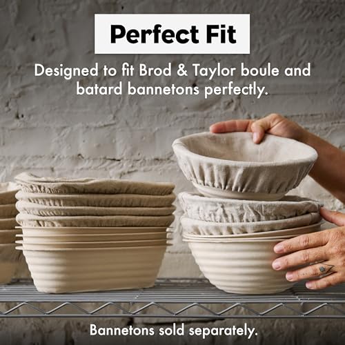 Brod & Taylor Boule Banneton Liner for Sourdough & Artisan Bread Baking – Proofing Liner Made From 100% Natural Linen (1-Pack) - size: Boule