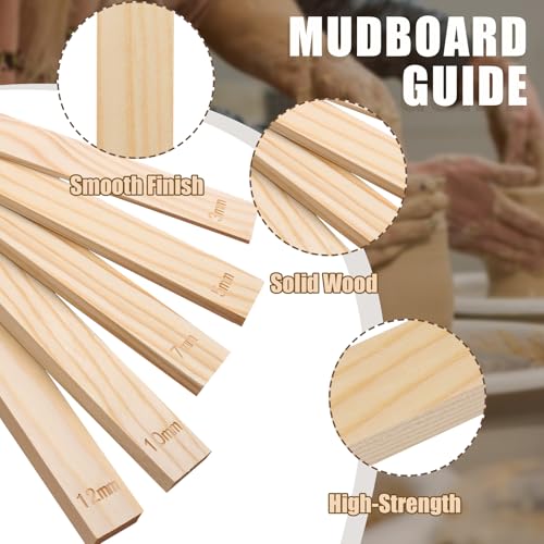 suiwotin 11pcs Wooden Pottery Teaching Kit