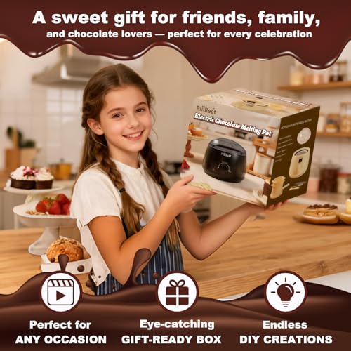 Chocolate Melting Pot, Electric Fondue Pot Set for Candy Melts & Cake Pops - color: Black
