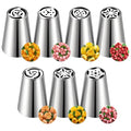 Russian Piping Tips Set, 7pcs Flower Frosting Nozzle Icing Tips