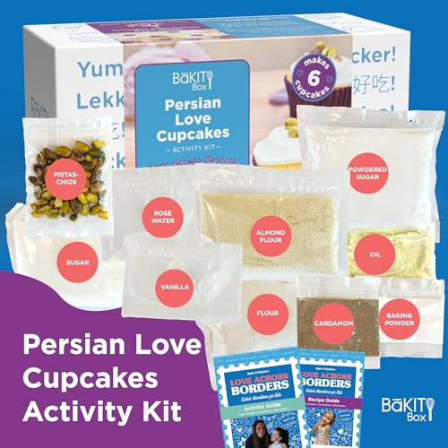 BāKIT Box Cupcake Baking Kit for Kids – Persian Love Cupcakes - color: Persian Love Cupcakes