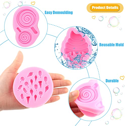 Ice Cream Silicone Molds Candyland Fondant Molds Set Of 4 - color: Style B