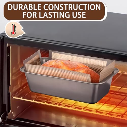 Mini Loaf Pan Liners for 8 x 4 Inch Loaf Pans, 2 Pack Reusable Silicone Bread Pan Liners, Nonstick Fold-to-Fit Corner Baking Inserts, Dishwasher Safe for Banana Bread