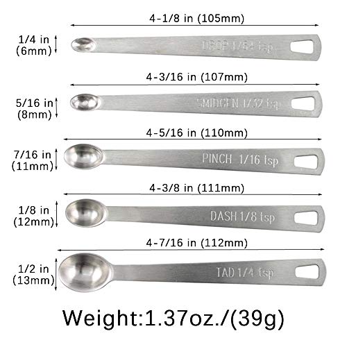 2Pack Mini Measuring Spoon Set, Small Teaspoon for Tiny Measurement
