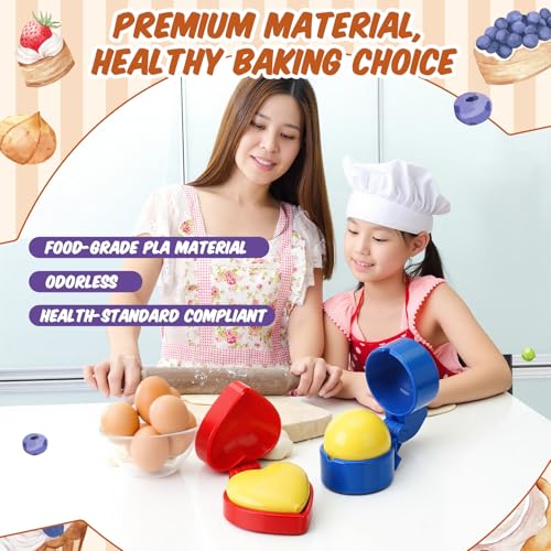 2 Pcs Large-sized Round and Heart Cake Pop Molds Press Set - color: Round and Heart, size: Large