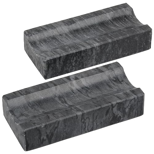 Marble Rolling Pin Holder,Rolling Pin Display Rack,Suitable for Storing Rolling Pin,Pizza Roller,Spoon,Knive,Fork and Other Kitchen Utensils,Set of 2(Black) - color: Black