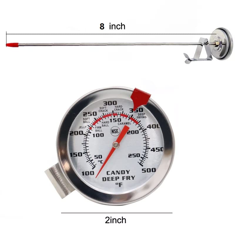 Candy Deep Fryer Oil Thermometer for Frying(2 Packs)