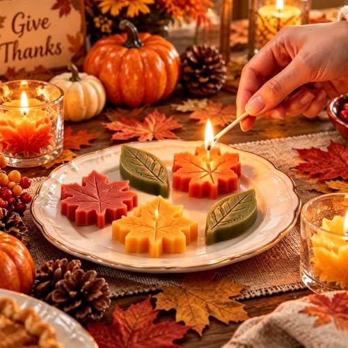 2pcs Maple Leaf Molds Autumn Chocolate Mold Fall Leaves Candy Silicone Mold - color: Maple leaf
