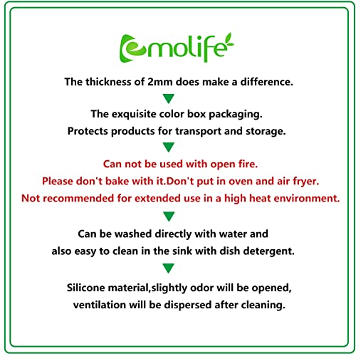 emolife Extra Thick Silicone Mats for Kitchen Counter, 23.6"x15.7", Grey - color: Gray