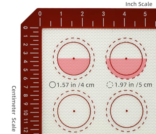 Macaron Silicone Baking Mats,22.44"Lx14.57"W (2, Red) - color: Red