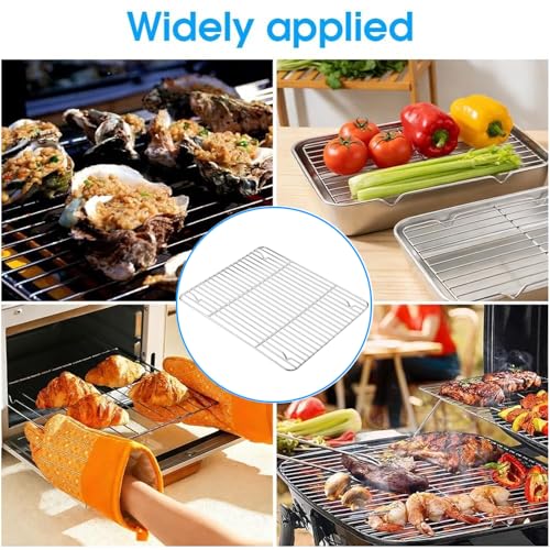 4 Piece Cooling and Baking Rack Set, Stainless Steel