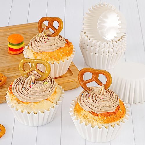 Caperci Heavy Duty White Cupcake Liners Standard Muffin Baking Cups 150pcs - color: White
