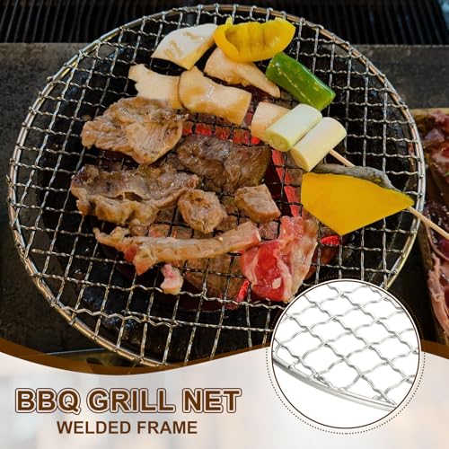 uxcell 14 Inch Round Cooking Rack, Stainless Steel Canning Racks with Legs, Barbecue Mesh Grill for Baking Cooling Steaming Cookware - size: 14 Inch