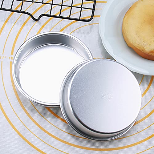 4 Inch Mini Cake Pan Set, 4 PCS Round Cake Pans Round Baking, Healthy & Sturdy, Easy Clean & Dishwasher Safe for Home Party Baking Supplies