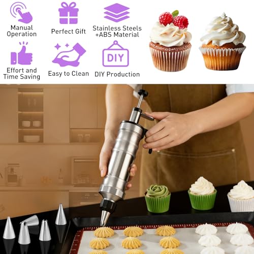 Frosting Piping Tips Kit, 34Pcs Stainless Steels Cake Decorating Tools