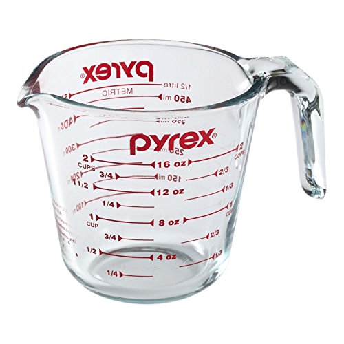 Pyrex Prepware 2-Piece Glass Measuring Set, 1 and 2-Cup, 2 Pack, Clear