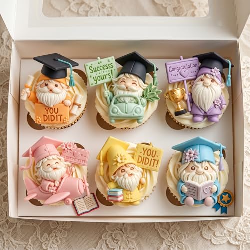 Mujiang Graduation Silicone Mold Dr Cap Diploma Fondant Mold Set Of 2 - color: Style E