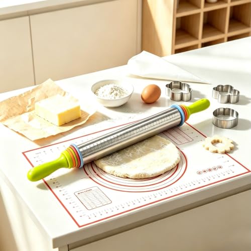 3-in-1 Adjustable Rolling Pin with Handle
