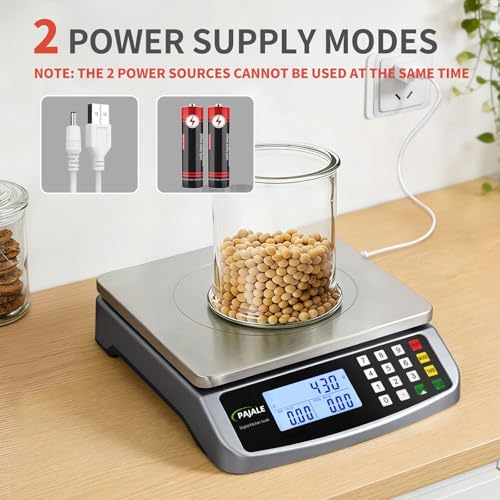 66lb/30kg food scale grams and ounces, Large Digital Kitchen Scales - color: DARK GRAY 30KG
