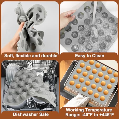 Peanut Butter Cup Molds, 30-Cavity Bite-Size Silicone Candy Mold - color: Bite-Size 30 Cavity Peanut Butter Cup Mold