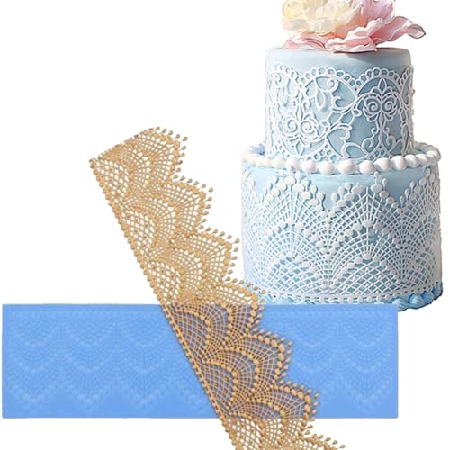 Sugar Tassel Jewel Pearl Dangle fondant scallop impression lace mat