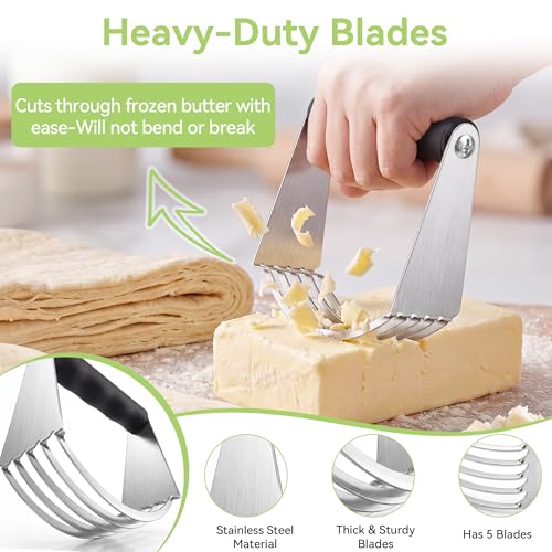 USLAI Large Pastry Blender, Heavy Duty, Food-Grade Stainless Steel, 4 Inch - size: Set of 1