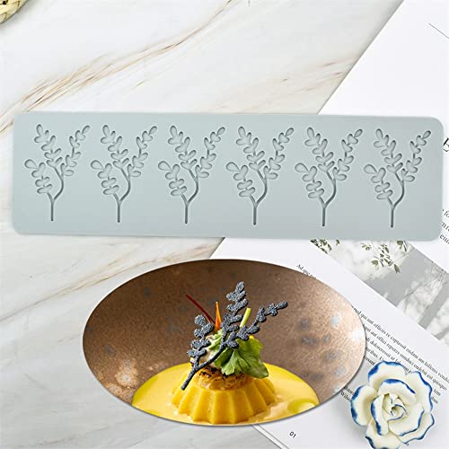TUKE 3D Hollow Lace Fondant Molds Fruits Leaf Shape Lace Mat Party Cake Decoration Tool Cupcake Mat Silicone Molds for Polymer Clay Chocolate Baking Gummy Mould (Leaf_10.6x3x0.16inch_M) - size: Leaf_10.6x3x0.16inch_M