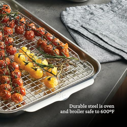 Hestan Provisions OvenBond Quarter Sheet Pan with Rack, Stainless Steel - size: Quarter – 9x12 inch