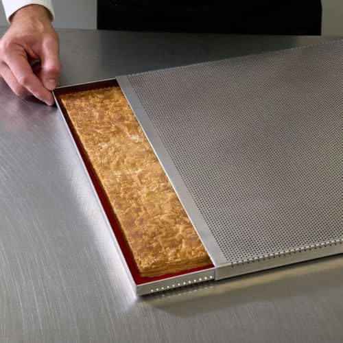 Pavoni Aluminum Micro-Perforated Puff Pastry Tray Kit 24" x 16" x 0.4" High - size: 24x16 x 0.4"H