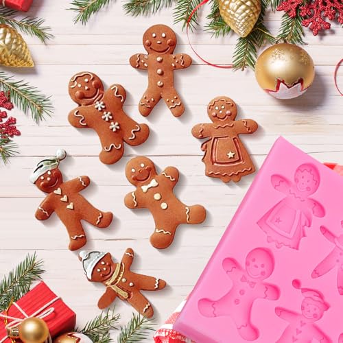 JOERSH Christmas Silicone Fondant Molds, 3 Pcs - style: Christmas