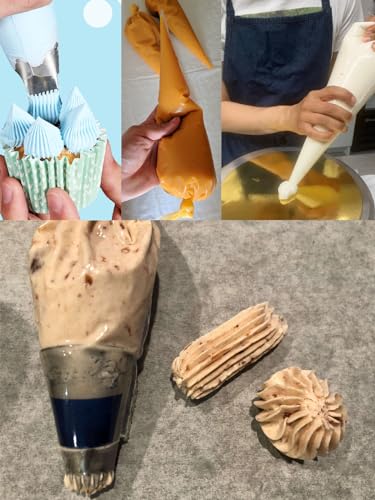 Extra Large Piping Bags and Tips Set, 24 Pcs for Mashed Potatoes & Churros