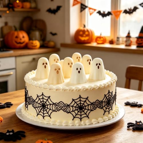 2PCS Ghost Silicone Molds for Chocolate and Candy, Halloween Baking Molds - color: Orange(Ghost)-R0271
