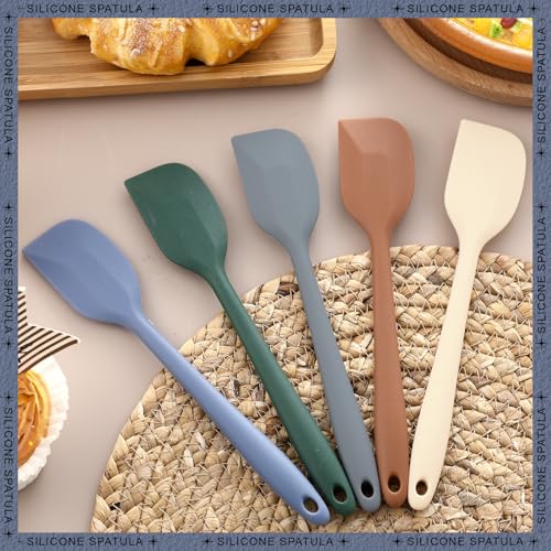 Honeydak 24 Pieces Mini Silicone Spatulas, 8.3 Inch Small Rubber Spatula Heat Resistant Non Stick Seamless Design Flexible Scrapers Kitchen Use Cooking Baking Tool (Vibrant Color) - color: Vibrant Color