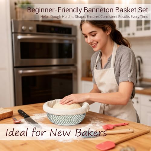 Sourdough Banneton Bread Proofing Basket for Sourdough Bread Proofing - color: A3-Green/Brown