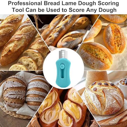 Herda Bread Lame Dough Scoring Tool, Retractable Magnetic Design - color: Dark Blue