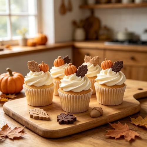 2PCS Fall Thanksgiving Silicone Molds for Chocolate, Candy, Jelly, Craft - color: Blue(18 Cavity)-R0268
