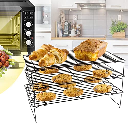 3 Tier Cooling Rack, Stackable Baking Rack Shelf, Kitchen Cookie Rack Baking Supplies for Bread Cake Biscuits and More