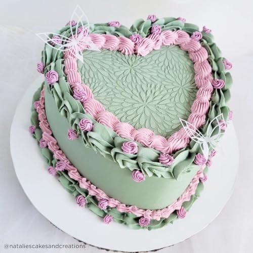 Lacupella Cake Decorating Stencil for Tall Buttercream Cake, Royal Icing, Ganache, Paint, Airbrush (KRISAN) - style: KRISAN
